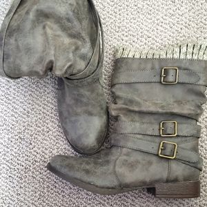 Gray booties!